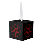 Rode Duivel Pentagram Decoratie (Achter hoekig)