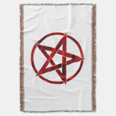 Rode Duivel Pentagram Deken (Voorkant Verticaal)