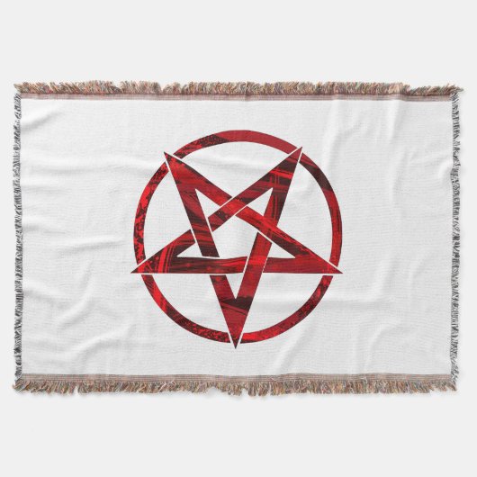 Rode Duivel Pentagram Deken (Voorkant)