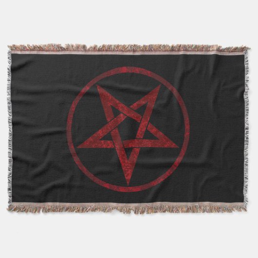 Rode Duivel Pentagram Deken (Voorkant)