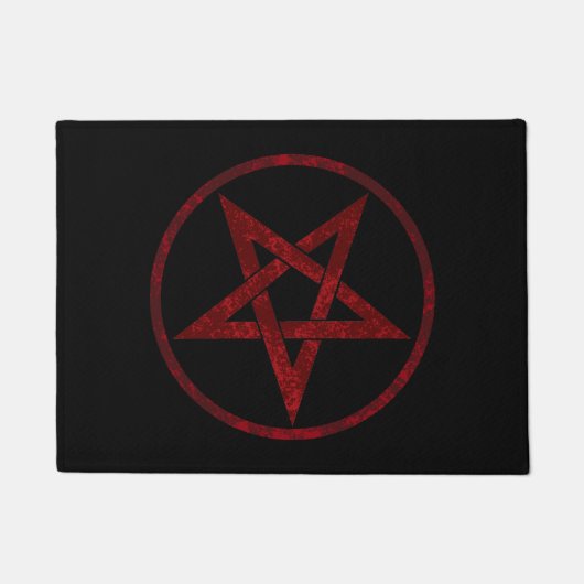 Rode Duivel Pentagram Deurmat (Voorkant)