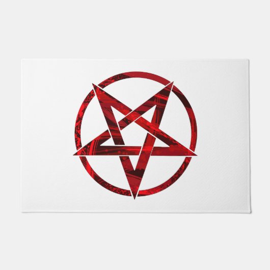 Rode Duivel Pentagram Deurmat (Voorkant)