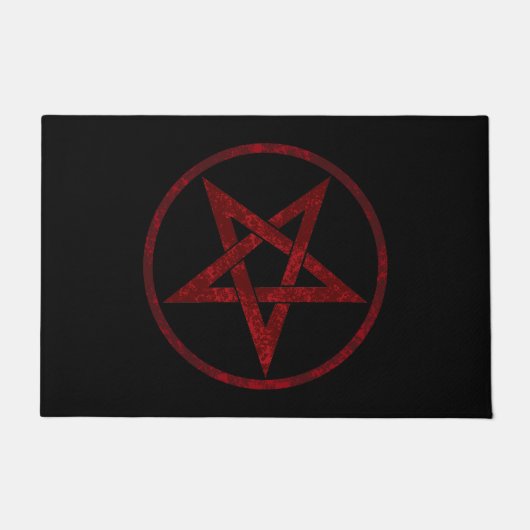 Rode Duivel Pentagram Deurmat (Voorkant)