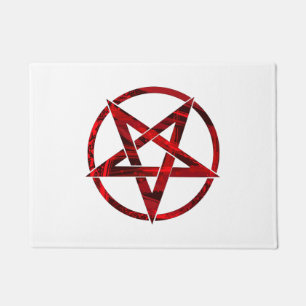 Rode Duivel Pentagram Deurmat