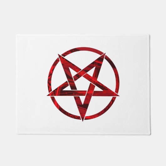 Rode Duivel Pentagram Deurmat (Voorkant)