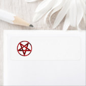 Rode Duivel Pentagram Etiket (Insitu)