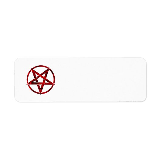 Rode Duivel Pentagram Etiket (Voorkant)