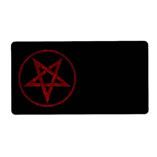 Rode Duivel Pentagram Etiket (Voorkant)