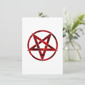 Rode Duivel Pentagram Feestdagenkaart (Staand voorkant)