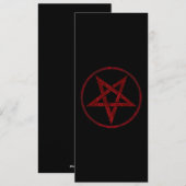 Rode Duivel Pentagram Feestdagenkaart (Voorkant / Achterkant)