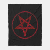 Rode Duivel Pentagram Fleece Deken (Voorkant)