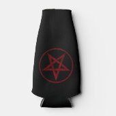 Rode Duivel Pentagram Flesjeskoeler (Voorkant)