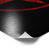 Rode Duivel Pentagram Foto Afdruk (Hoek)