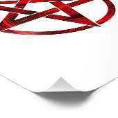 Rode Duivel Pentagram Foto Afdruk (Hoek)