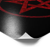 Rode Duivel Pentagram Foto Afdruk (Hoek)