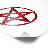 Rode Duivel Pentagram Foto Afdruk (Hoek)
