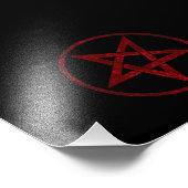 Rode Duivel Pentagram Foto Afdruk (Hoek)