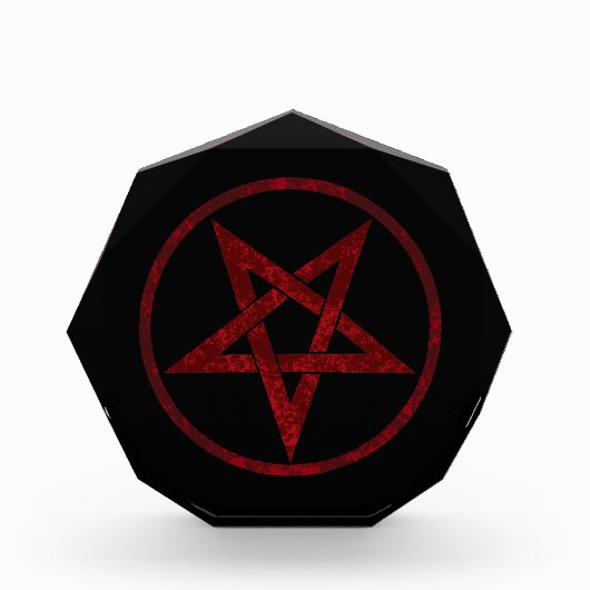 Rode Duivel Pentagram Fotoblokken (Voorkant)