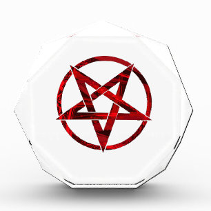 Rode Duivel Pentagram Fotoblokken