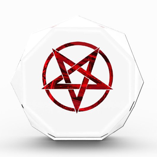 Rode Duivel Pentagram Fotoblokken (Voorkant)