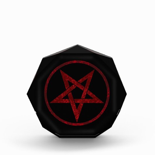 Rode Duivel Pentagram Fotoblokken (Voorkant)