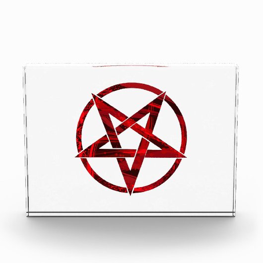 Rode Duivel Pentagram Fotoblokken (Voorkant)