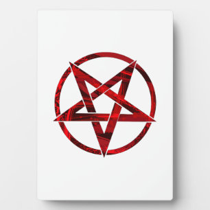 Rode Duivel Pentagram Fotoplaat