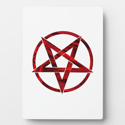 Rode Duivel Pentagram Fotoplaat (voorkant)