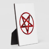 Rode Duivel Pentagram Fotoplaat (Zijkant)