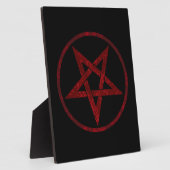 Rode Duivel Pentagram Fotoplaat (Zijkant)
