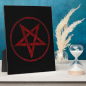 Rode Duivel Pentagram Fotoplaat (Zijkant)