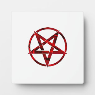 Rode Duivel Pentagram Fotoplaat