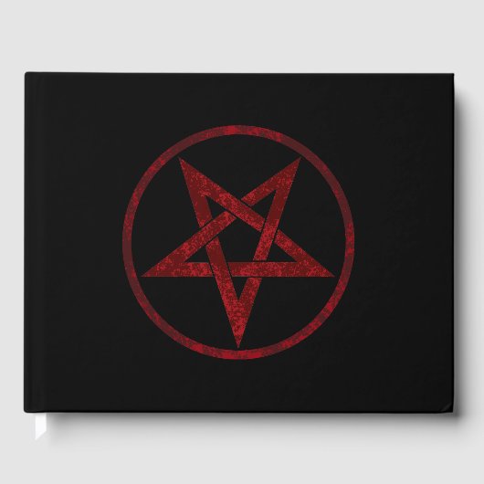 Rode Duivel Pentagram Gastenboek (Voorkant)