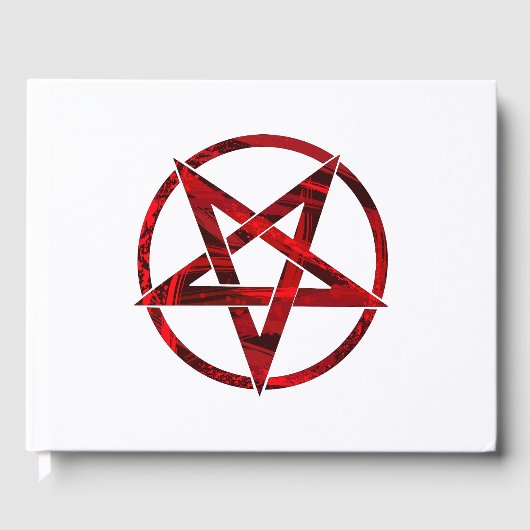 Rode Duivel Pentagram Gastenboek (Voorkant)