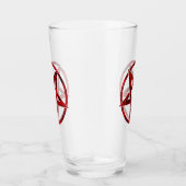Rode Duivel Pentagram Glas (Rechts)