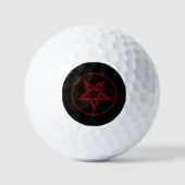 Rode Duivel Pentagram Golfballen (Voorkant)