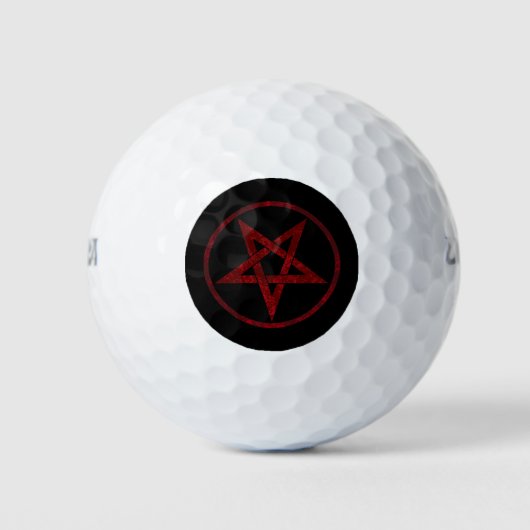 Rode Duivel Pentagram Golfballen (Voorkant)