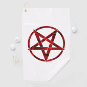Rode Duivel Pentagram Golfhanddoek (Insitu)