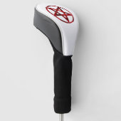 Rode Duivel Pentagram Golfheadcover (Schuin)
