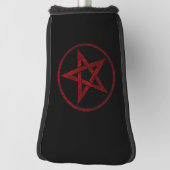 Rode Duivel Pentagram Golfheadcover (Draai 90)