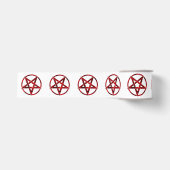 Rode Duivel Pentagram Grosgrain Lint (Voorkant)