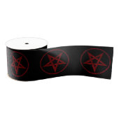 Rode Duivel Pentagram Grosgrain Lint (Spoel)