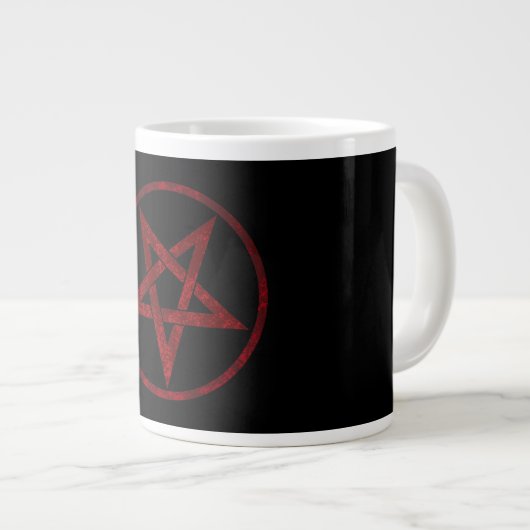 Rode Duivel Pentagram Grote Koffiekop (Voorkant rechts)