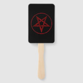 Rode Duivel Pentagram Handwaaier (Achterkant)