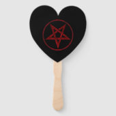 Rode Duivel Pentagram Handwaaier (Achterkant)