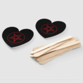 Rode Duivel Pentagram Handwaaier (Niet-gemonteerd)