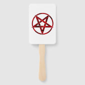 Rode Duivel Pentagram Handwaaier (Achterkant)