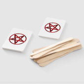 Rode Duivel Pentagram Handwaaier (Niet-gemonteerd)