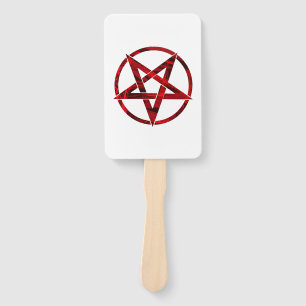 Rode Duivel Pentagram Handwaaier