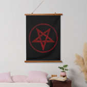 Rode Duivel Pentagram Hangend Wandkleed (Slaapkamer)